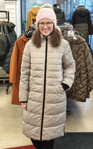 Blue Flame pitkä toppatakki